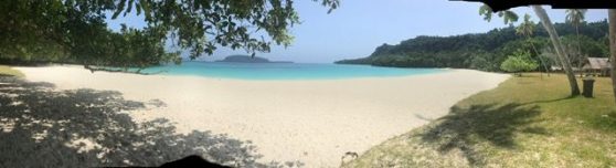 Enjoy a private sandy beach at Santo's best accommodation Vanuatu